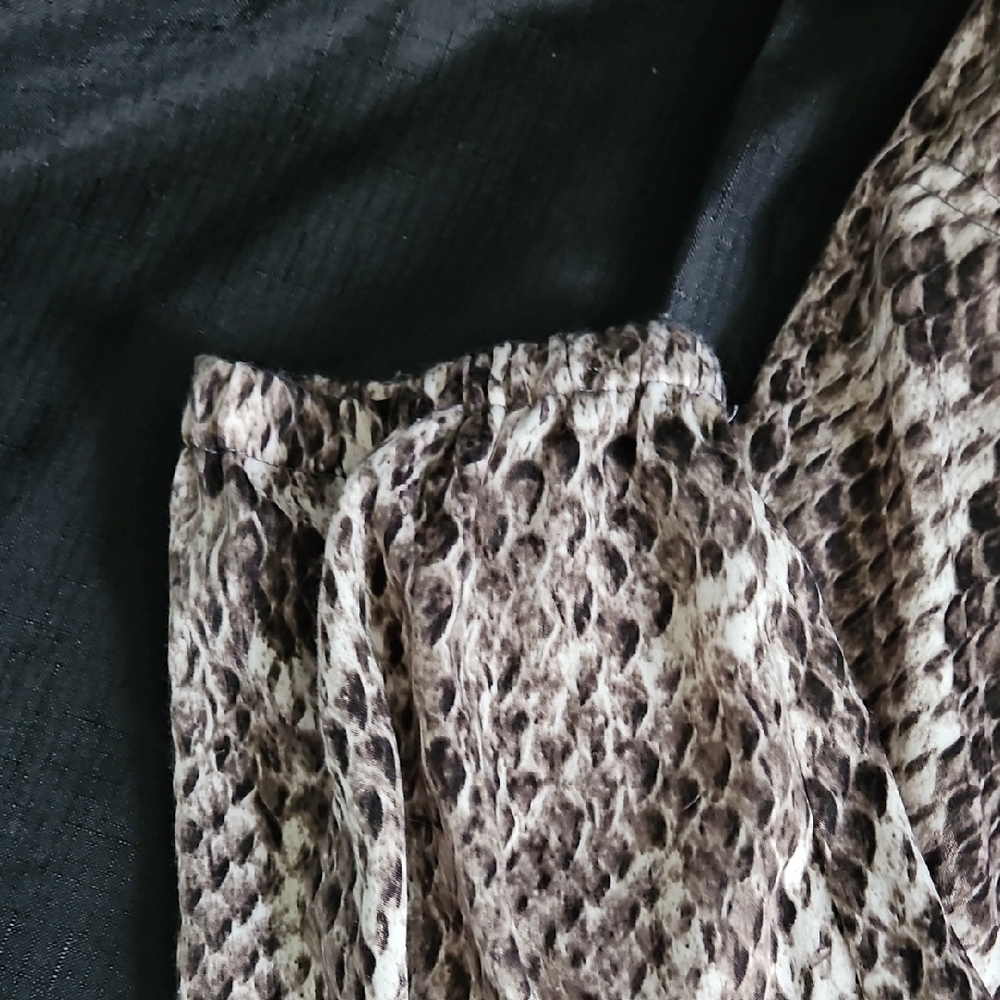 Olivaceous Snake Print Joggers - Cream and Brown - Picture 5 of 16